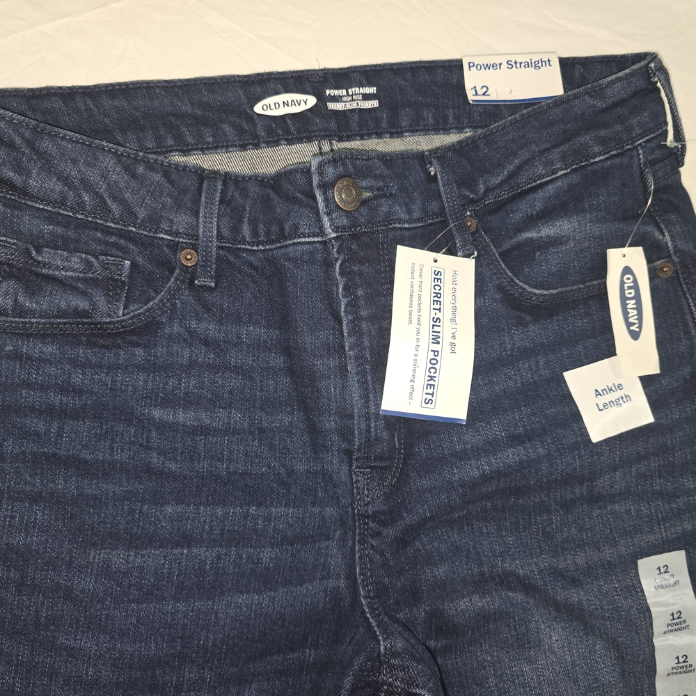 Old Navy Blue Straight Leg Jeans Classic Style